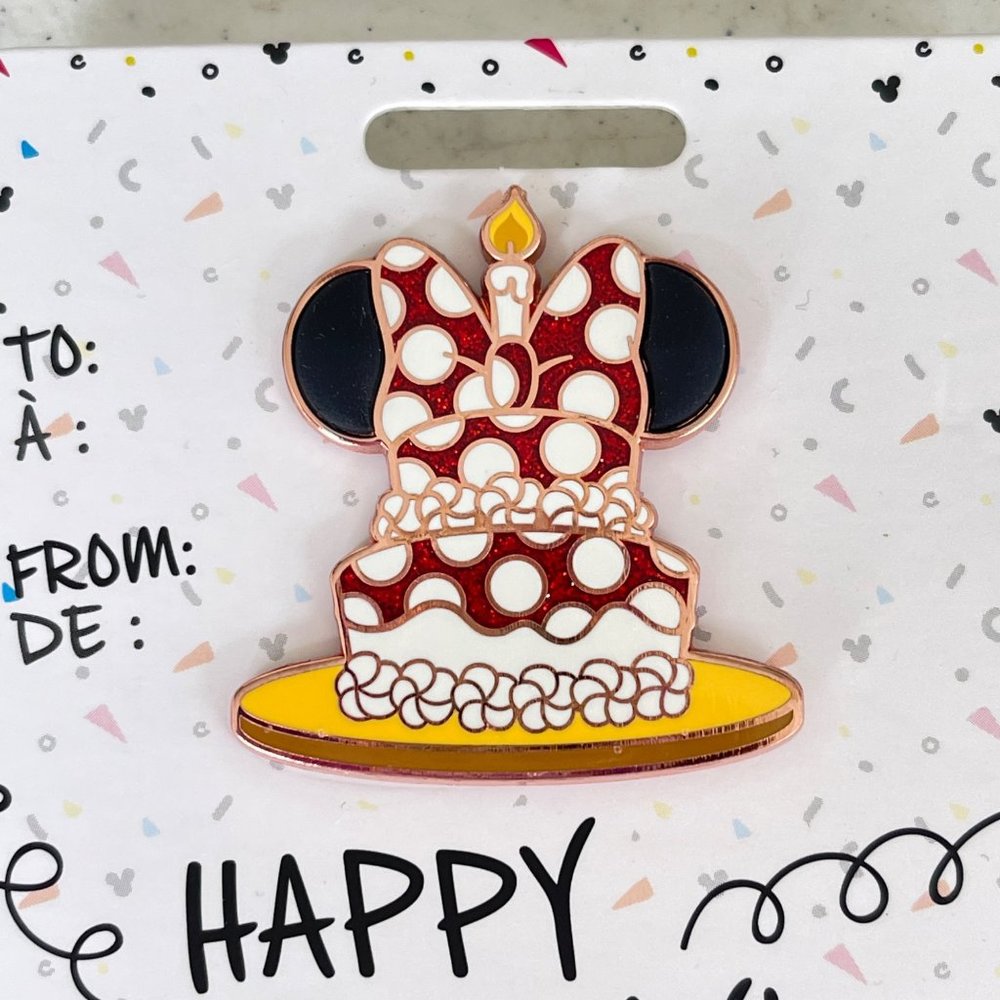 Disney Minnie Mouse Happy Birthday Cake Pin - Picture 4 of 4